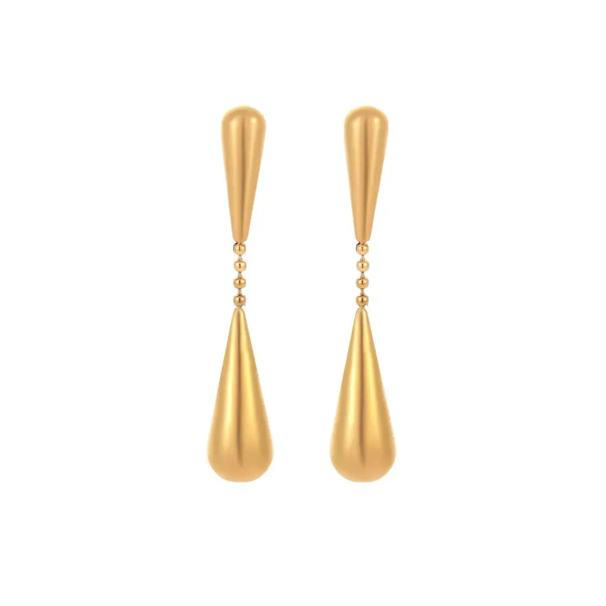 18K Gold-Plated Teardrop Drop Earrings - Trendsi - Flyclothing LLC