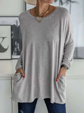 Full Size Round Neck Long Sleeve T-Shirt - Trendsi - Flyclothing LLC