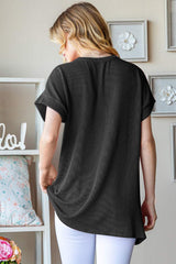 Heimish Full Size USA Graphic Short Sleeve Ribbed Top - Trendsi - Flyclothing LLC