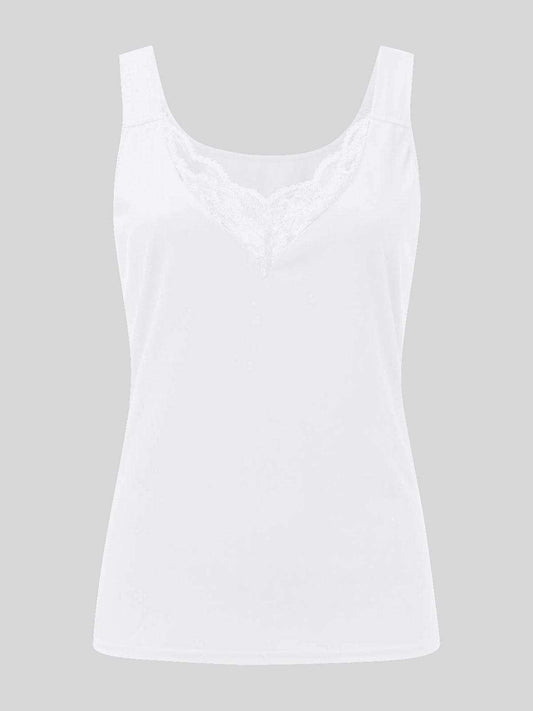 Full Size Lace Detail Sweetheart Neck Tank - Trendsi - Flyclothing LLC