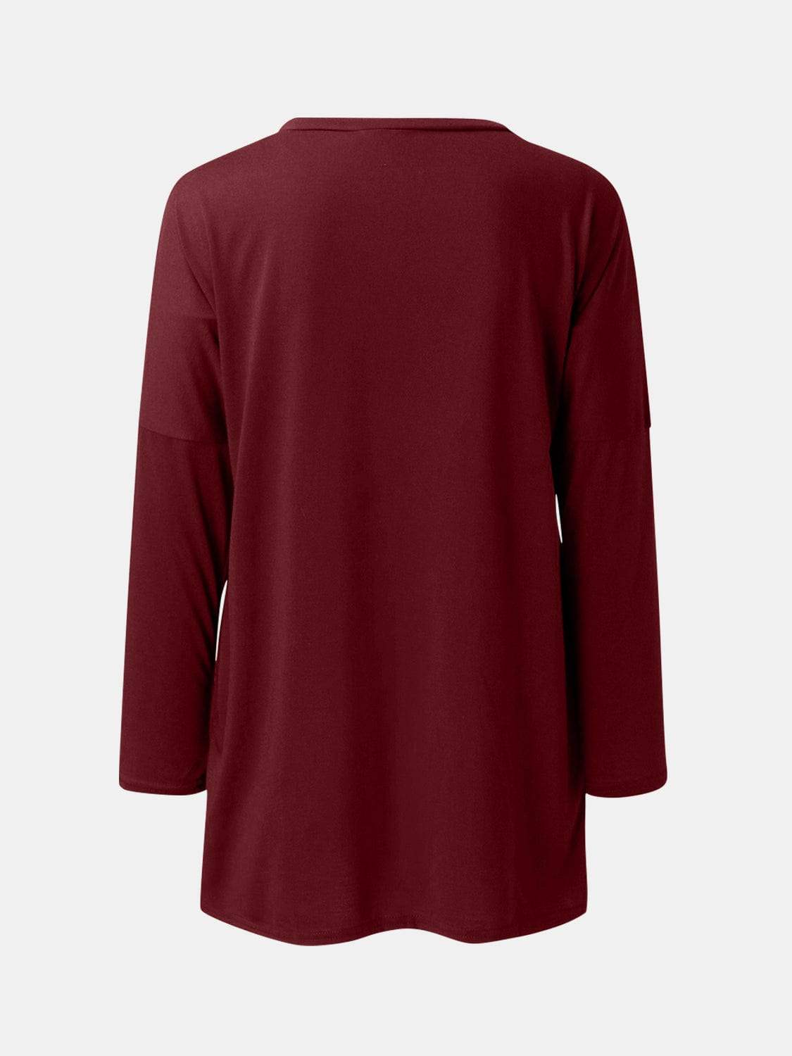 Full Size Round Neck Long Sleeve T-Shirt - Trendsi - Flyclothing LLC