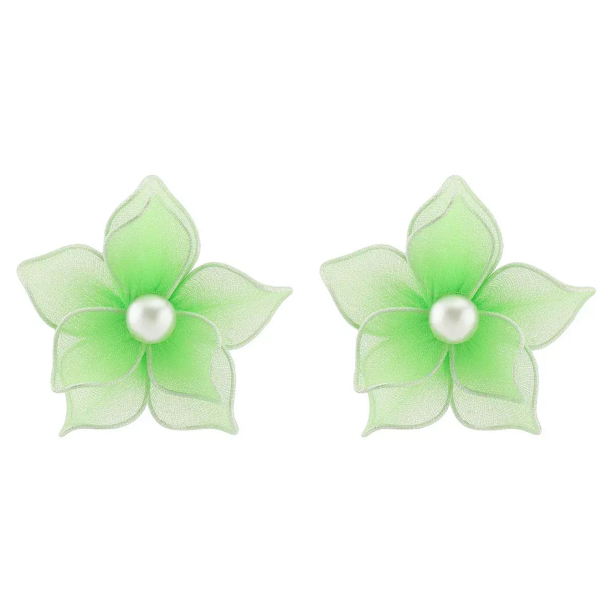 Flower Pearl Stud Earrings - Trendsi - Flyclothing LLC