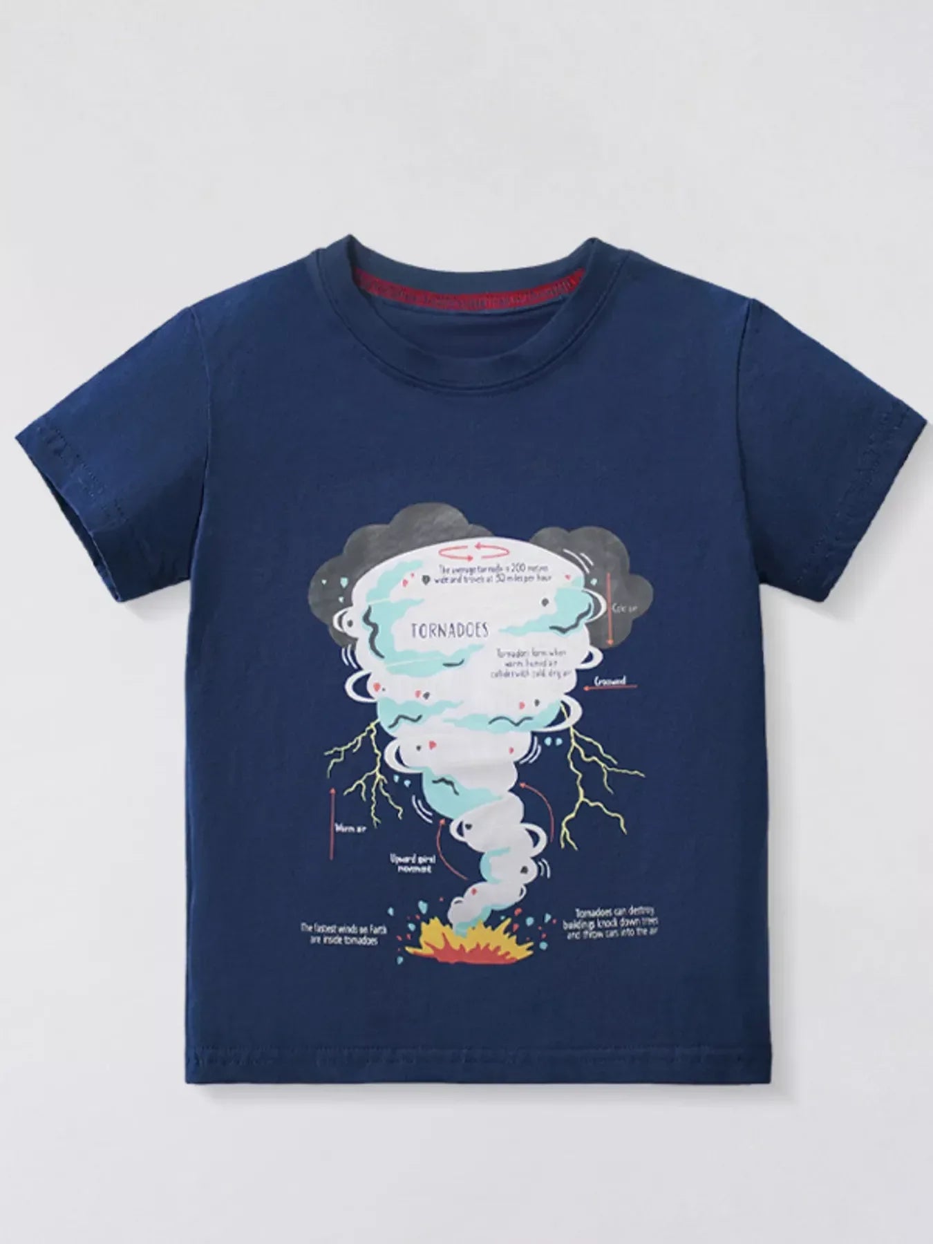Children's Tornado Graphic Short Sleeve T-Shirt - Trendsi - Flyclothing LLC