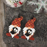 Point Hat Gnome Wooden Dangle Earrings - Trendsi