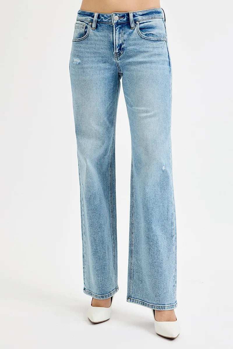 RISEN Full Size Low Rise Ankle Boyfriend Distressed Jeans Plus Size - Trendsi - Flyclothing LLC