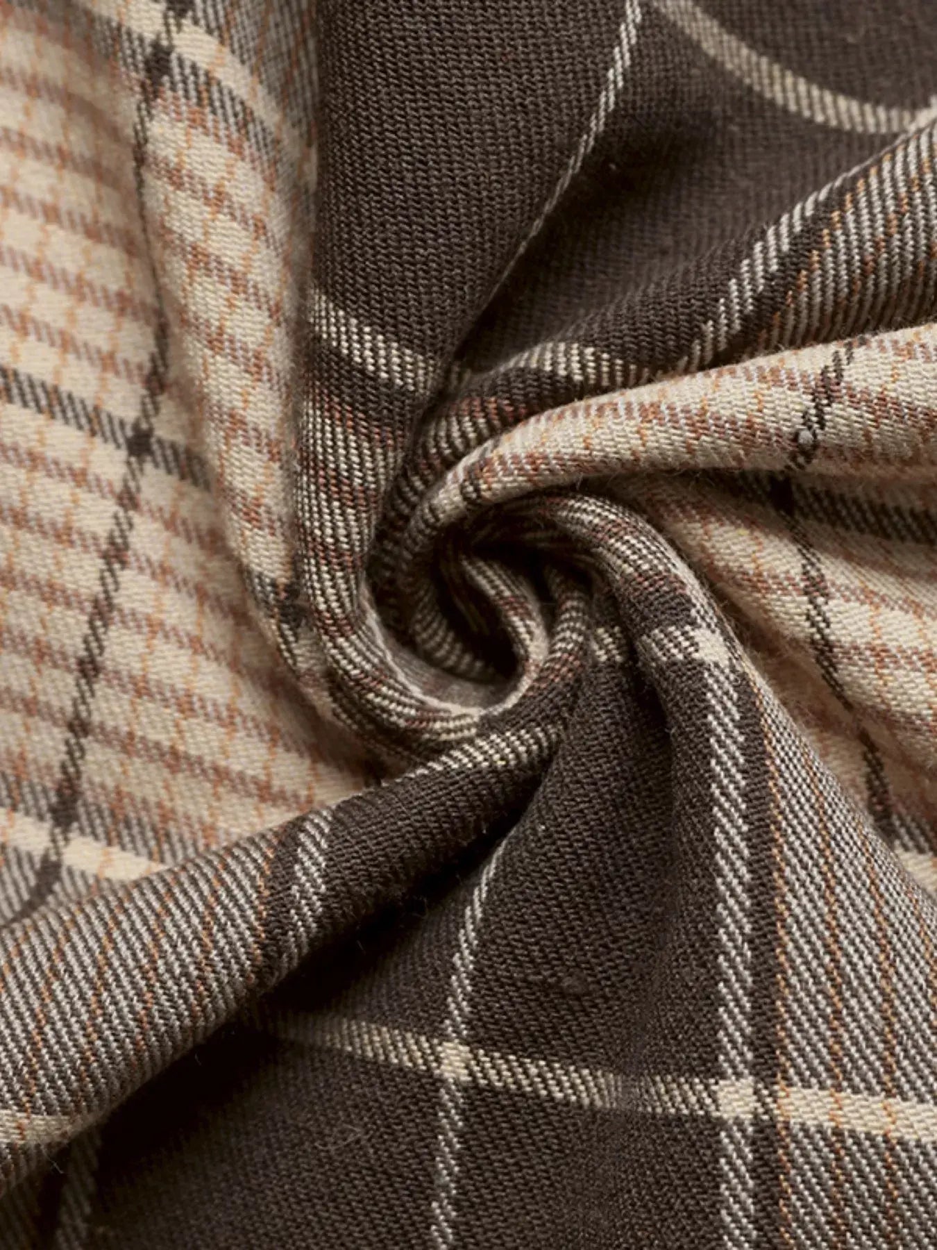 Plaid Button Up Long Sleeve Shirt Dress - Trendsi - Flyclothing LLC