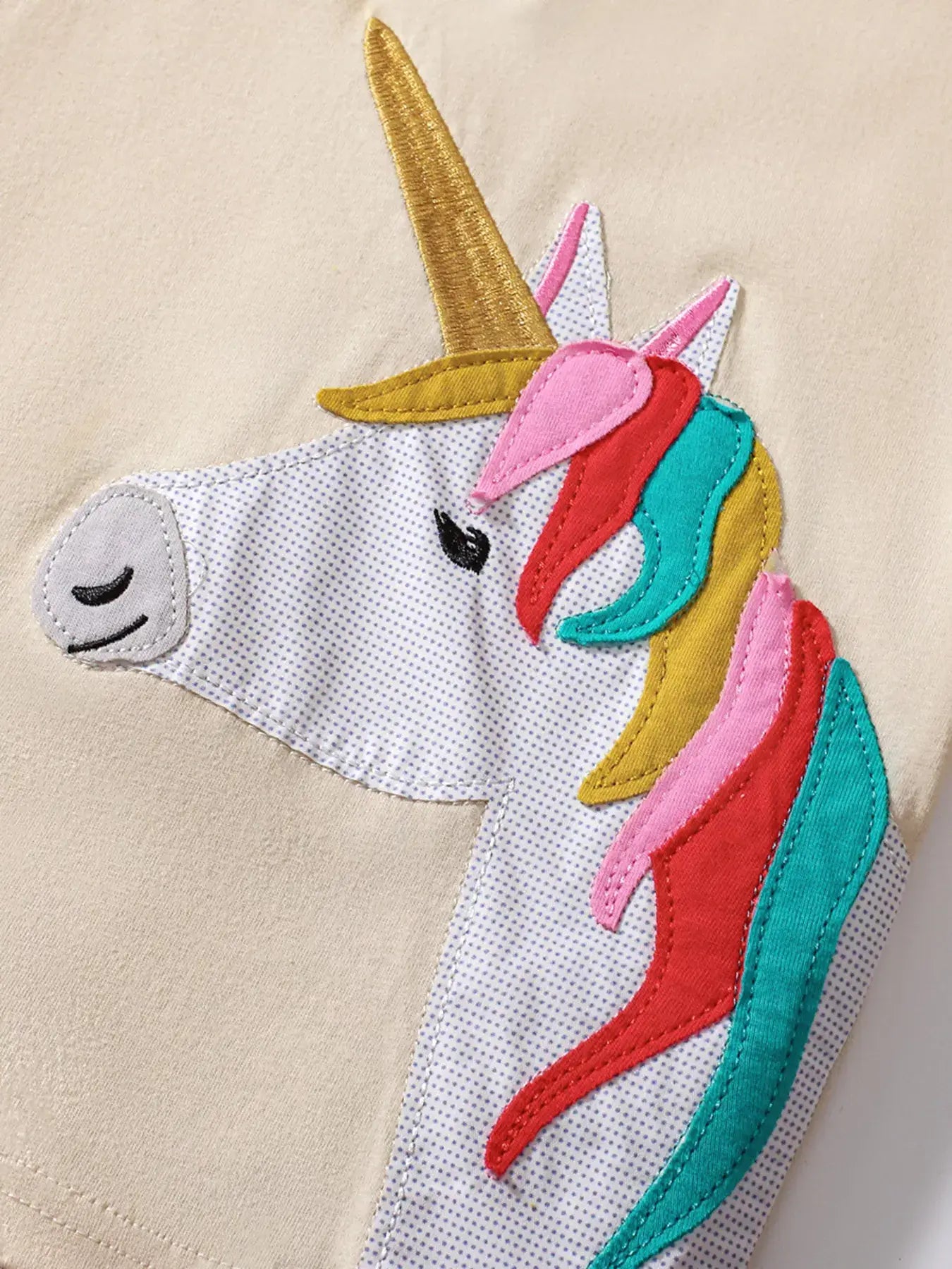 Children's Unicorn Top and Ruffle Trim Shorts Set - Trendsi - Flyclothing LLC