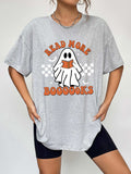 Round Neck Short Sleeve Ghost Graphic T-Shirt - Trendsi - Flyclothing LLC