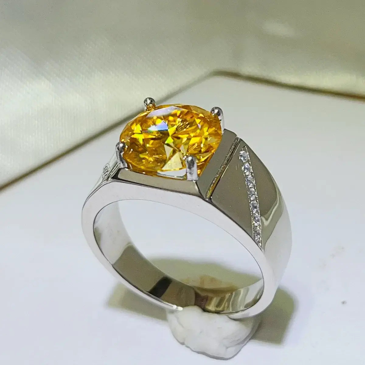 5 Carat Moissanite 925 Sterling Silver Ring - Trendsi - Flyclothing LLC