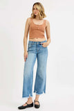 RISEN Full Size Mid Rise Crop Wide Leg Jeans Plus Size - Trendsi - Flyclothing LLC