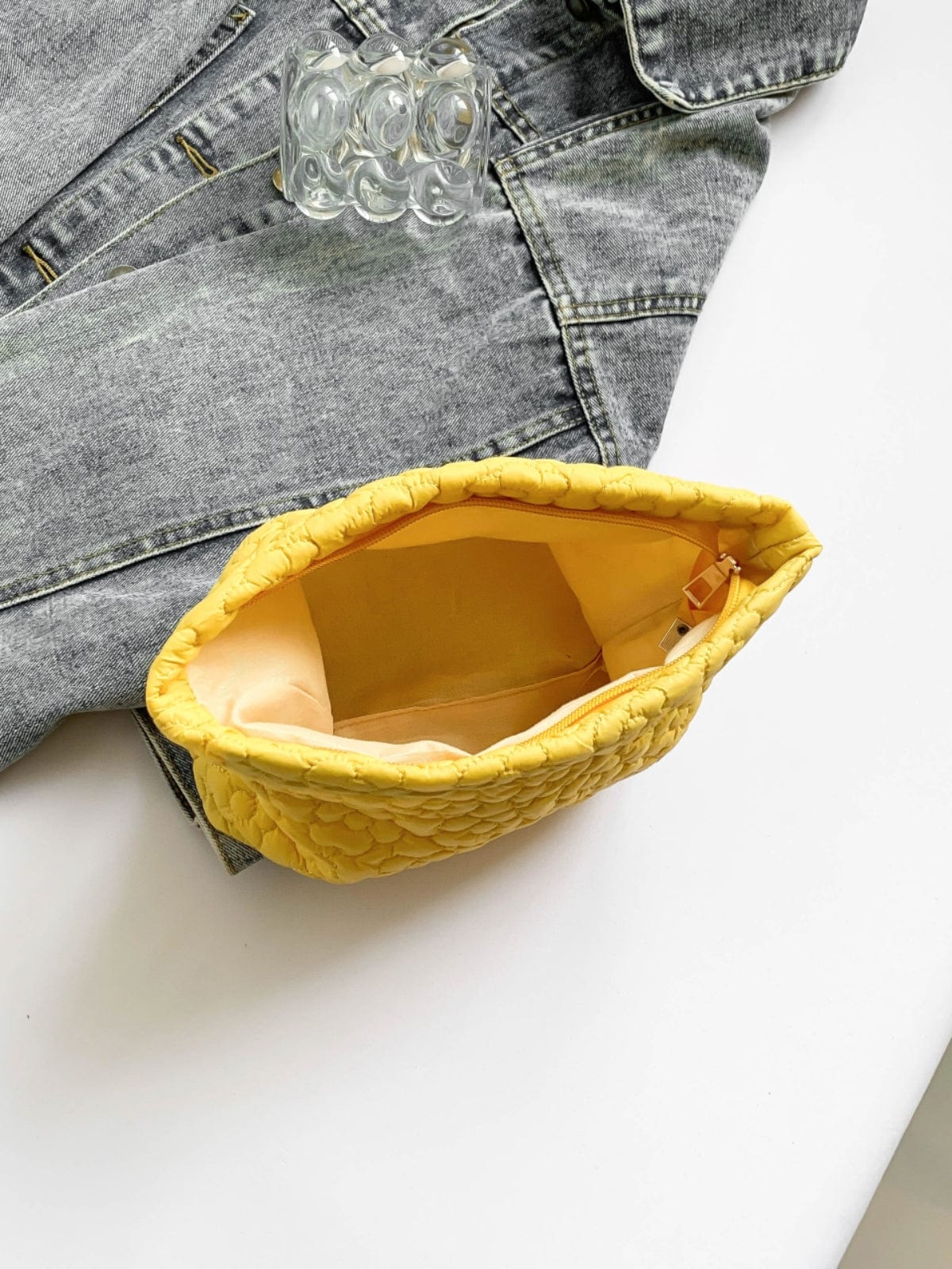 Flower Texture Polyester Clutch - Trendsi