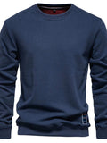 Men's Round Neck Long Sleeve Sweatshirt - Trendsi - Flyclothing LLC
