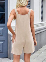 Lovelet Knotted Wide Strap Scoop Neck Overalls - Trendsi - Flyclothing LLC