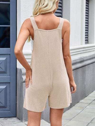 Lovelet Knotted Wide Strap Scoop Neck Overalls - Trendsi - Flyclothing LLC