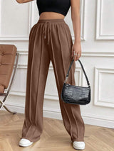 Drawstring Elastic Waist Pants with Pockets - Trendsi - Flyclothing LLC