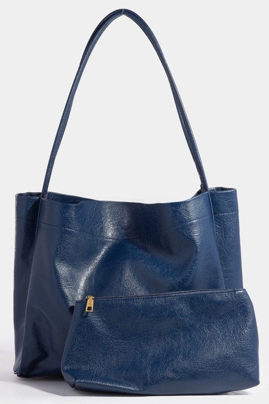 Fame Faux Leather Tote Bag - Trendsi