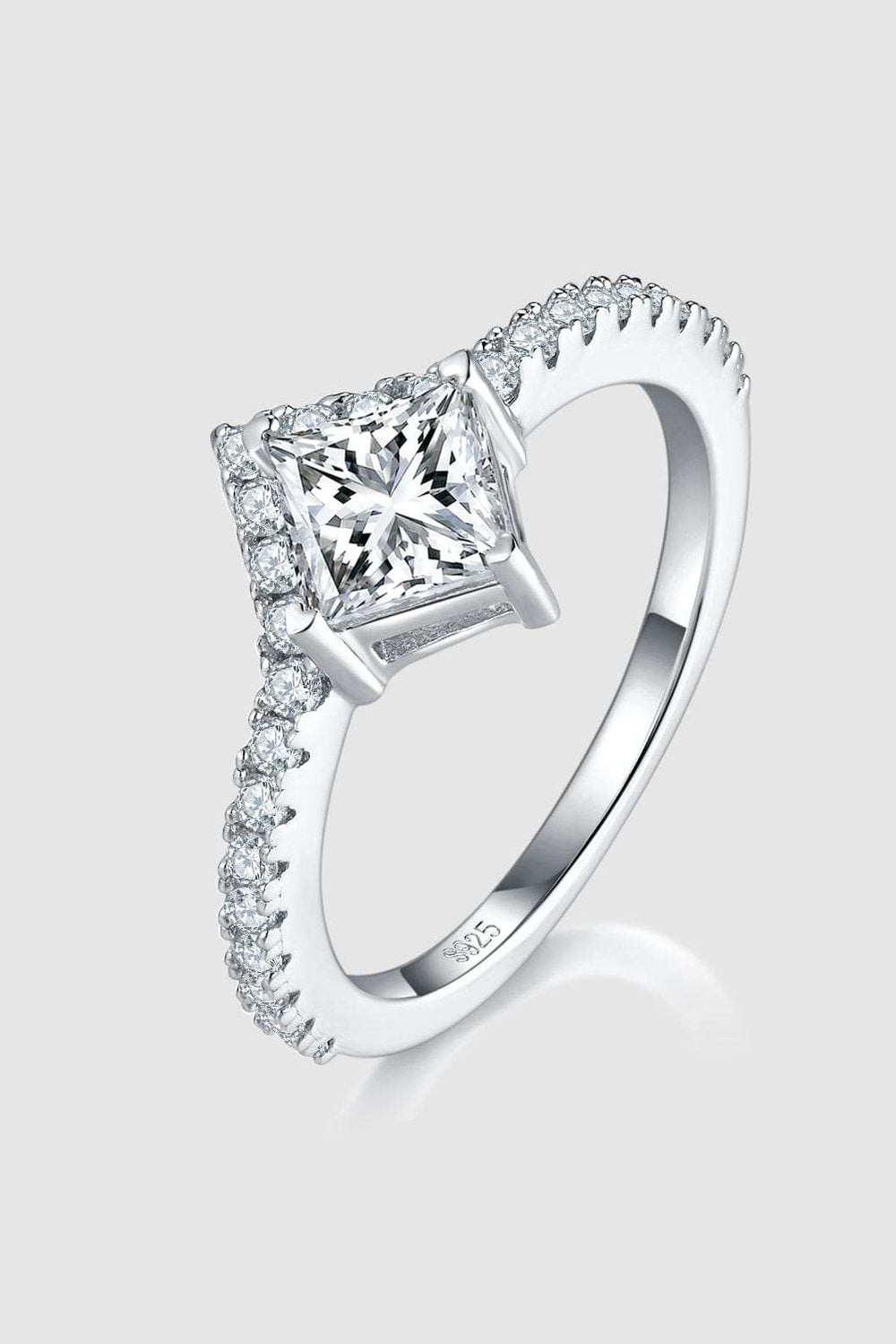 1 Carat Moissanite 925 Sterling Silver Double Layered Ring - Trendsi - Flyclothing LLC