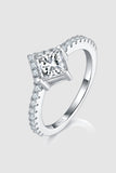 1 Carat Moissanite 925 Sterling Silver Double Layered Ring - Trendsi