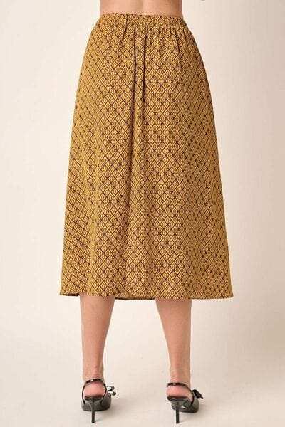 Mittoshop Printed Midi Skirt - Trendsi - Flyclothing LLC
