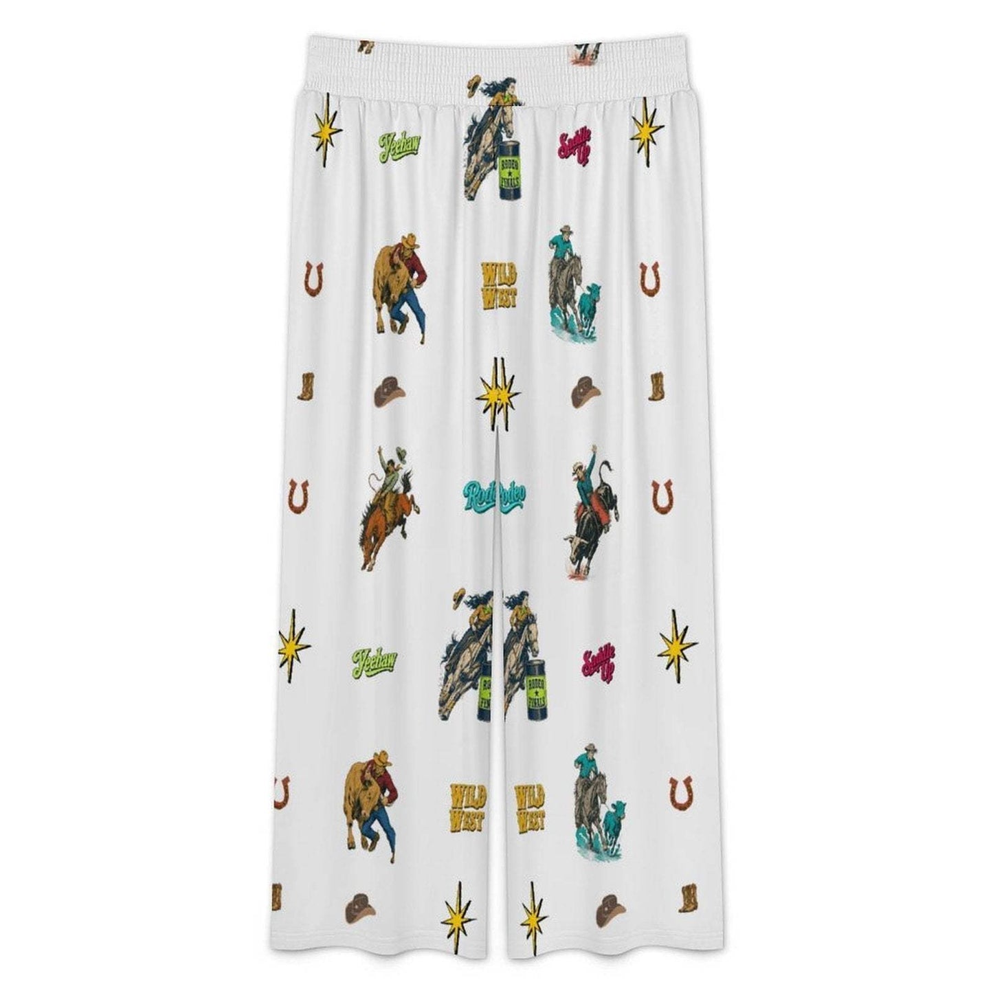 Baha Ranch The Last Roundup Rodeo High Waisted Wide Leg Pants - Baha Ranch Western Wear - Flyclothing LLC
