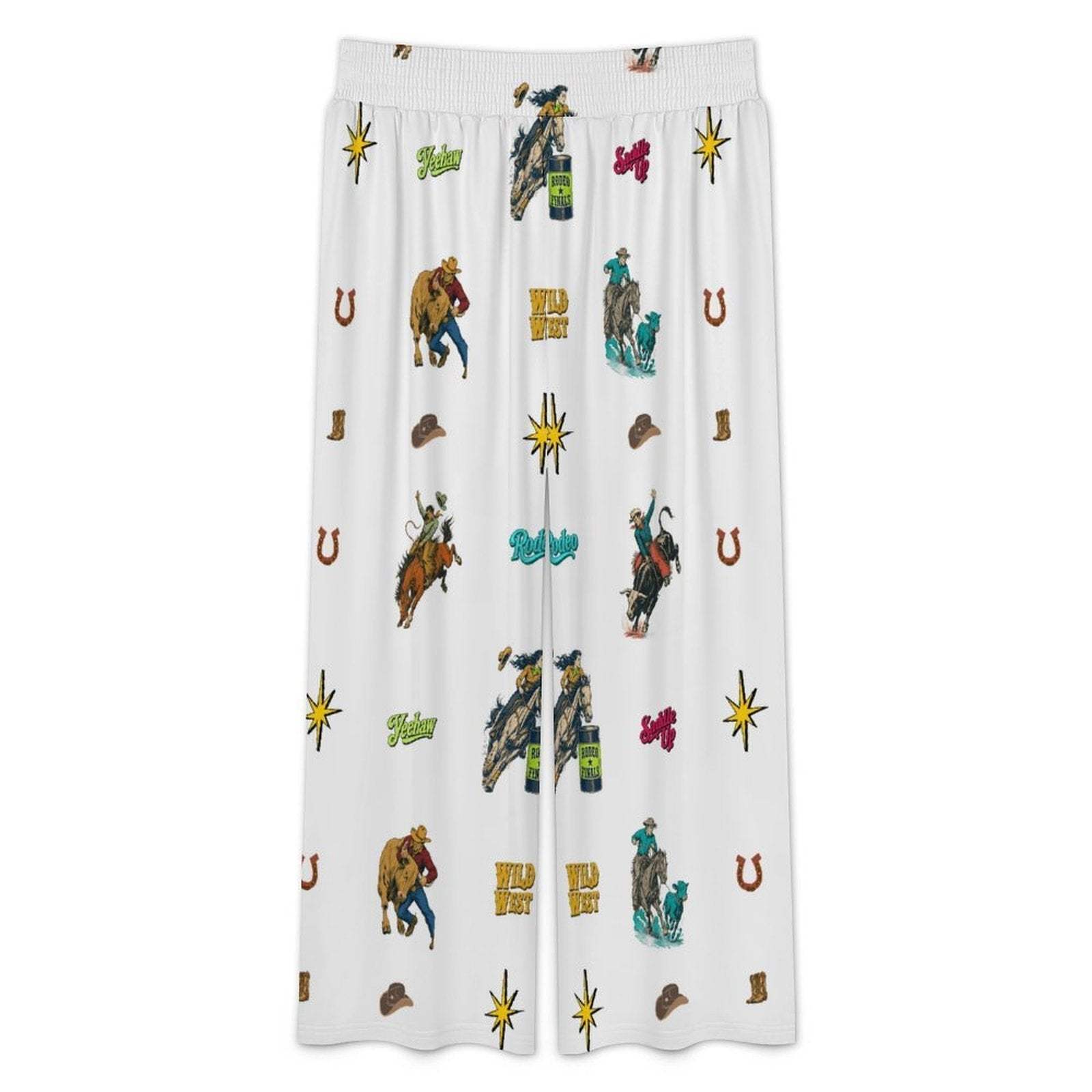 Baha Ranch The Last Roundup Rodeo High Waisted Wide Leg Pants - Baha Ranch Western Wear - Flyclothing LLC