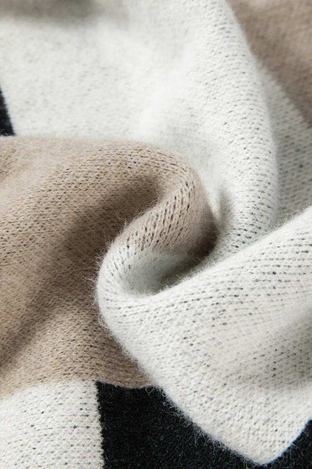 Color Block Round Neck Long Sleeve Sweater - Trendsi - Flyclothing LLC