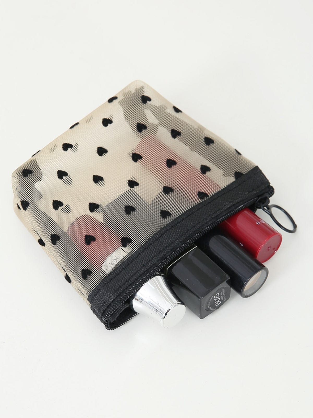 4- Piece Heart Polyester Storage Bag - Trendsi