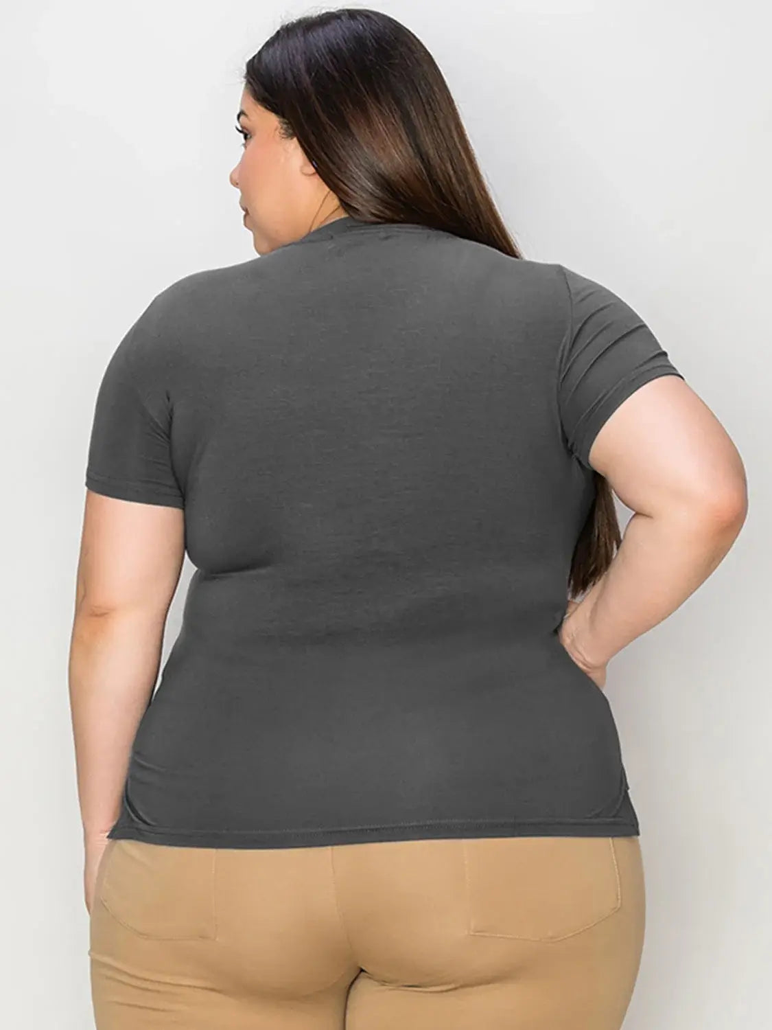 Basic Bae Full Size V-Neck High-Low T-Shirt - ShopBasicbae - Flyclothing LLC
