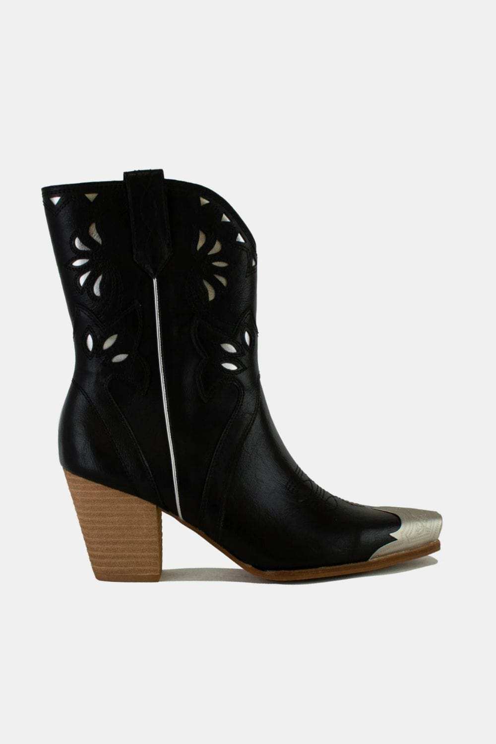 Beast Fashion Cut-Out Floral Embroidery Boots - Trendsi - Flyclothing LLC