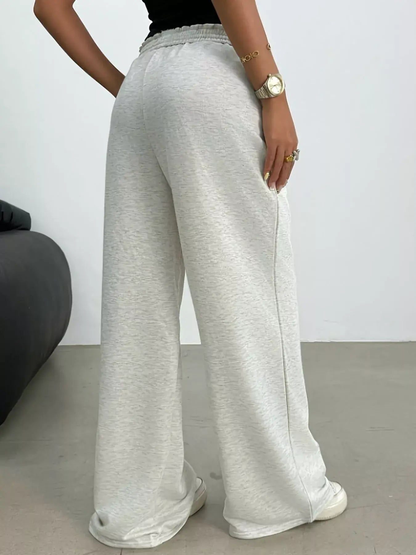 Wide Leg Drawstring Sweatpants - Trendsi - Flyclothing LLC
