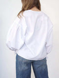 Tied Flounce Sleeve Blouse - Trendsi - Flyclothing LLC