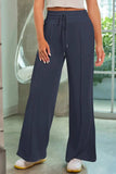 Drawstring Wide Leg Pants with Pockets - Trendsi - Flyclothing LLC