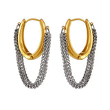 Chunky Chain Hoop Earrings - Trendsi - Flyclothing LLC