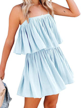 Ruched Spaghetti Strap Romper - Trendsi - Flyclothing LLC