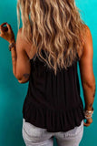 Floral Ruffled Hem Embroidery Cami - Trendsi - Flyclothing LLC