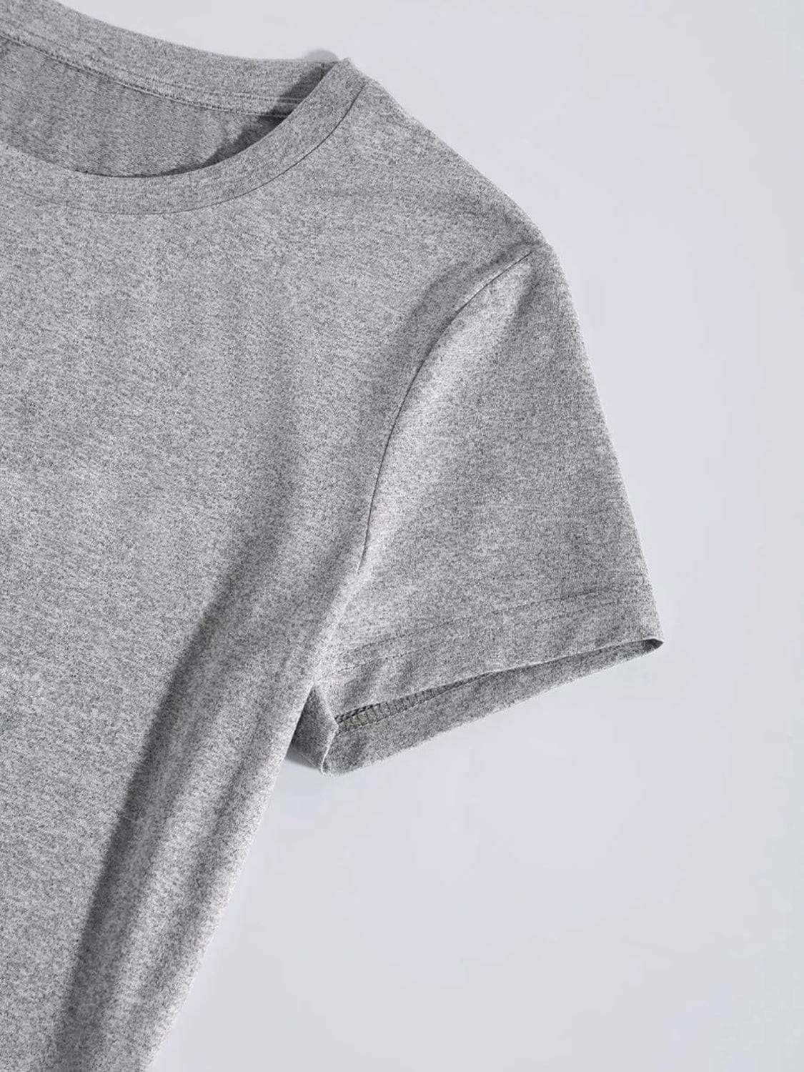 Graphic Round Neck Short Sleeve T-Shirt - Trendsi - Flyclothing LLC