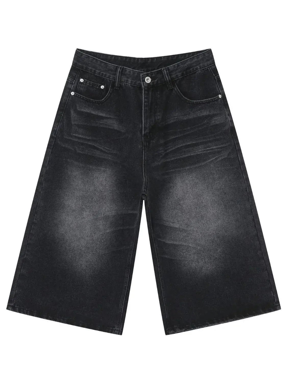 Men's Washed Denim Shorts with Pockets - Trendsi - Flyclothing LLC
