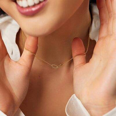 Interlocked Titanium Steel Necklace - Trendsi - Flyclothing LLC