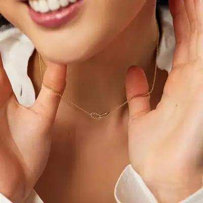 Interlocked Titanium Steel Necklace - Trendsi - Flyclothing LLC