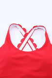 Crisscross Scoop Neck Swim Top - Trendsi - Flyclothing LLC