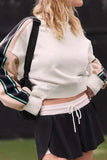 Round Neck Long Sleeve Sweatshirt - Trendsi - Flyclothing LLC