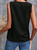 Ruffled V-Neck Tank - Trendsi - Flyclothing LLC