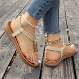 Toe Post Flats Sandals - Trendsi