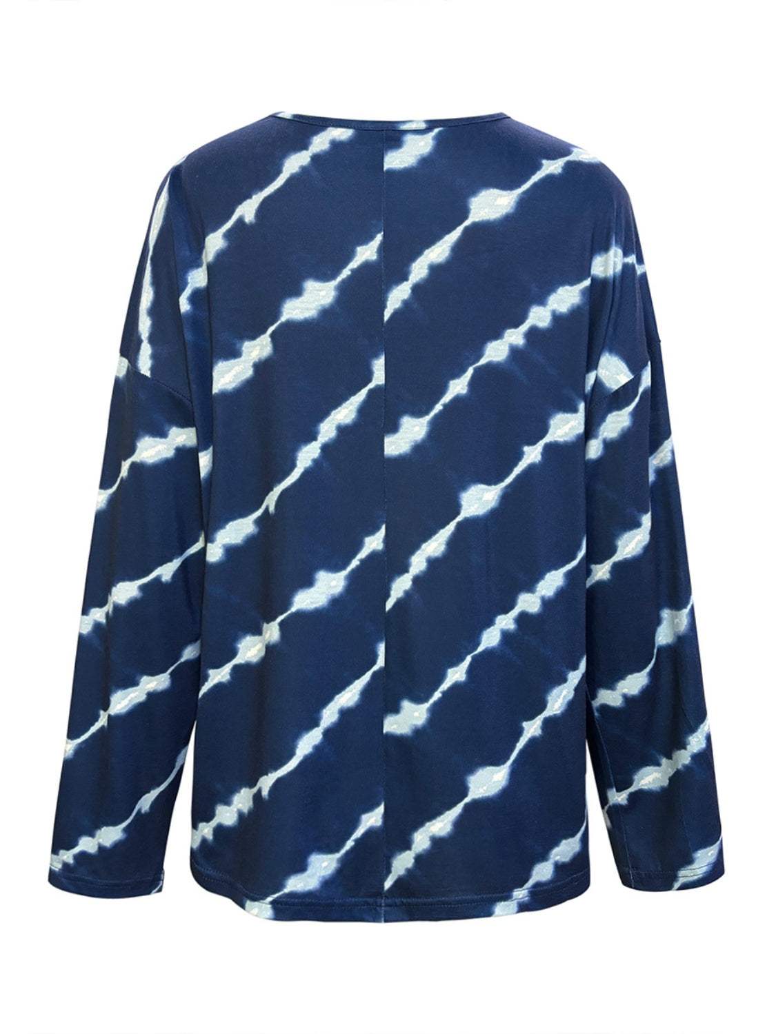 Striped Round Neck Long Sleeve T-Shirt - Trendsi - Flyclothing LLC