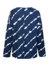 Striped Round Neck Long Sleeve T-Shirt - Trendsi - Flyclothing LLC