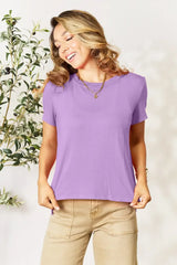 Basic Bae Bamboo Full Size Round Neck Short Sleeve T-Shirt Plus Size - Trendsi - Flyclothing LLC