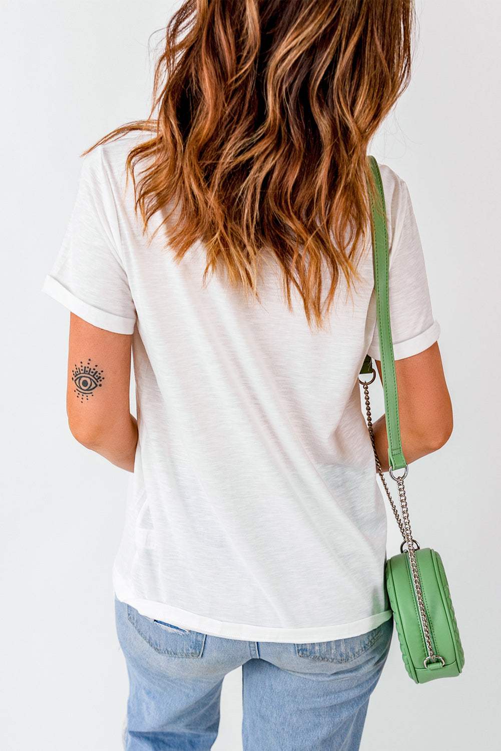 Letter Graphic Round Neck Short Sleeve T-Shirt - Trendsi - Flyclothing LLC