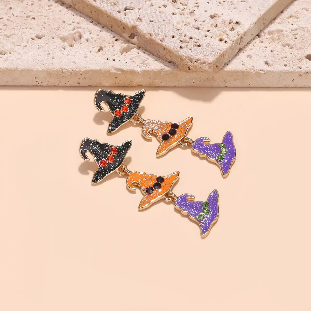 Halloween Witch Hat Drop Earrings - Trendsi - Flyclothing LLC
