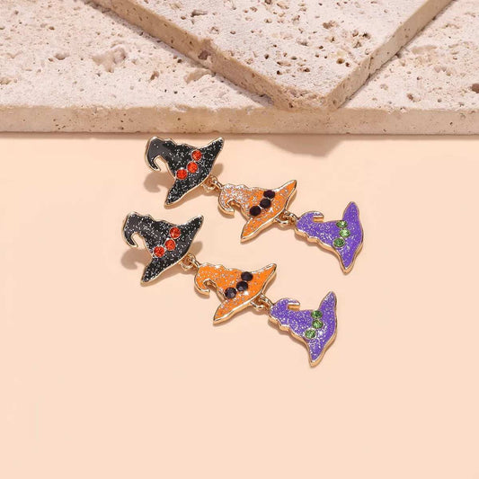 Halloween Witch Hat Drop Earrings - Trendsi - Flyclothing LLC