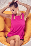 BiBi Rib Knit Shoulder Cut Out Detaied Top - Trendsi